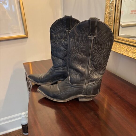 Black Size 7 Cowboy Boots - Picture 2 of 3